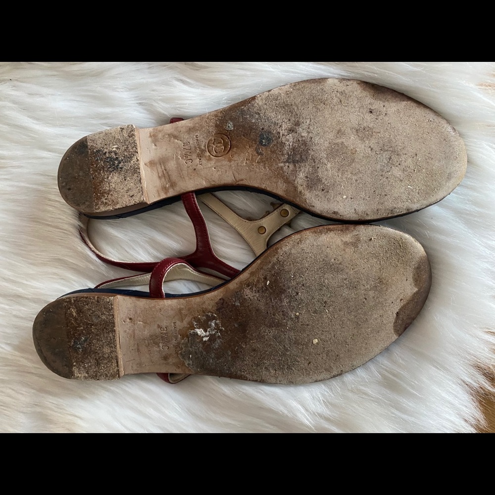 Chanel leather sandals - Picture 13 of 14